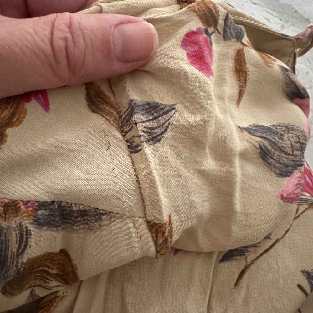 Vintage Dorothy Schoelen Designs Floral Midi Dress w/ Pockets Size 4 - Picture 8 of 12